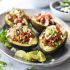 Taco Stuffed Avocados with Chipotle Cream