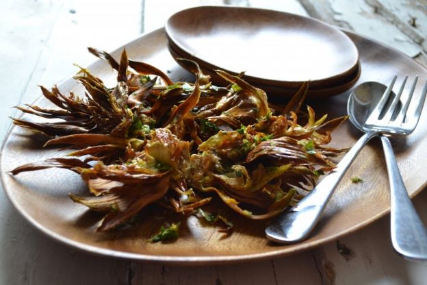 Fried citrus & Herb artichoke hearts