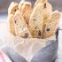 White chocolate cherry almond biscotti