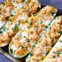 Buffalo chicken zucchini boats