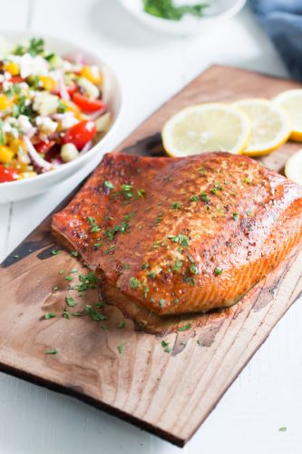 Washington: Cedar plank grilled salmon
