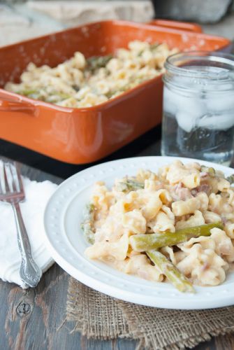 ASPARAGUS AND BACON MACARONI AND CHEESE