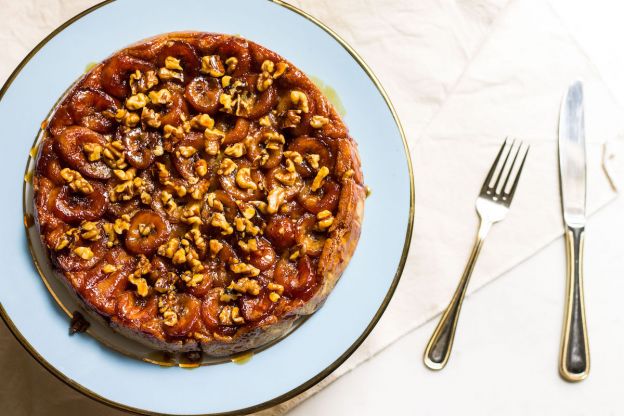 Banana Tarte Tatin with Chopped Nuts