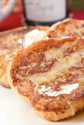 Eggnog French Toast With Gingerbread Syrup
