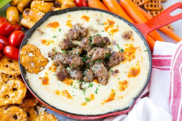 Wisconsin: Brat & beer cheese dip