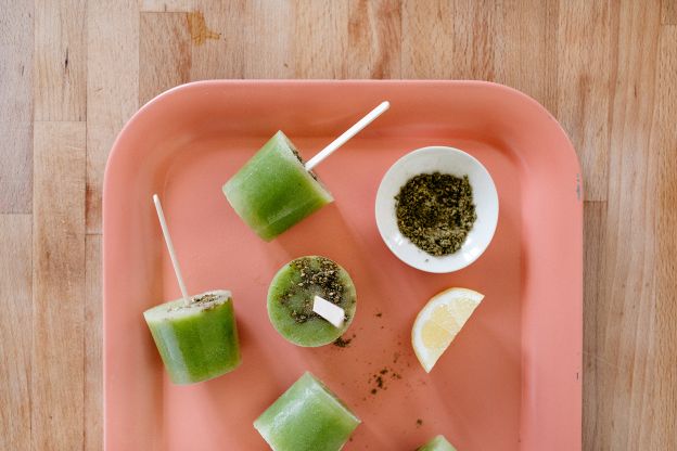 Cucumber Cocktail Pops with Honey and Za'atar