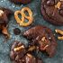Chocolate Salted Caramel Pretzel Cookies