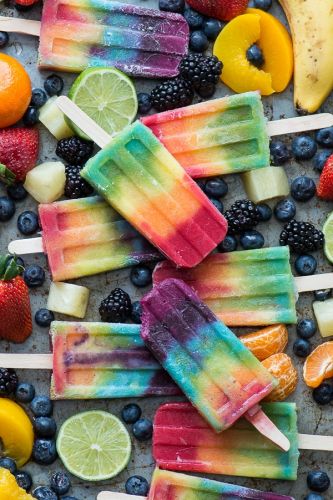 Rainbow Popsicles