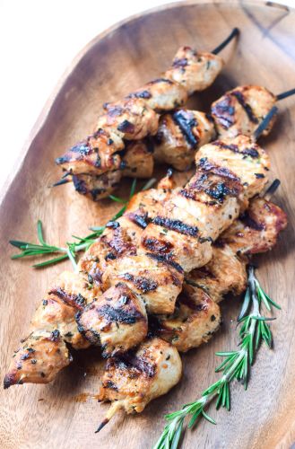 Rosemary Dijon Turkey Kabobs