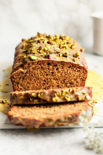Pistachio Poppy Seed Orange Yogurt Bread
