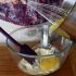Pour the lemon cream onto the melted chocolate