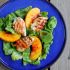 Grilled turkey and peach salad