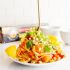 Seared Salmon Pasta With Coconut Milk Chili Sauce