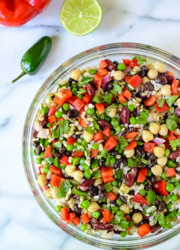 Three Bean Salad With Wild Rice