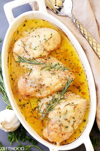 Baked garlic butter chicken