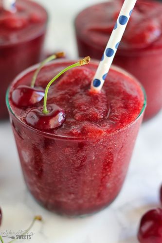 Frozen cherry daiquiris
