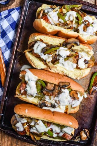Philly Cheese Brats