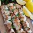 3 ingredient lemon garlic chicken skewers