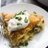 5 Ingredient Chicken Verde Tortilla Pie