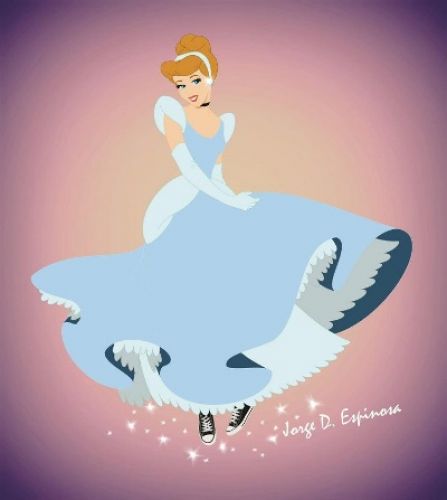 Cinderella is more comfortable in flats, for sure!
