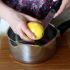 Grate the lemon zest into a saucepan