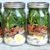 Spinach and bacon Mason Jar salad