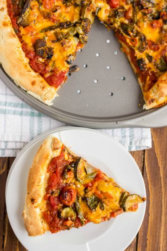 Roasted Vegetable Pizza with Ghost Pepper Sauce