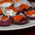 Salmon Roe and Red Onion Mouthfuls