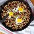 Thanksgiving Breakfast Stuffing with Baked Eggs and Bacon