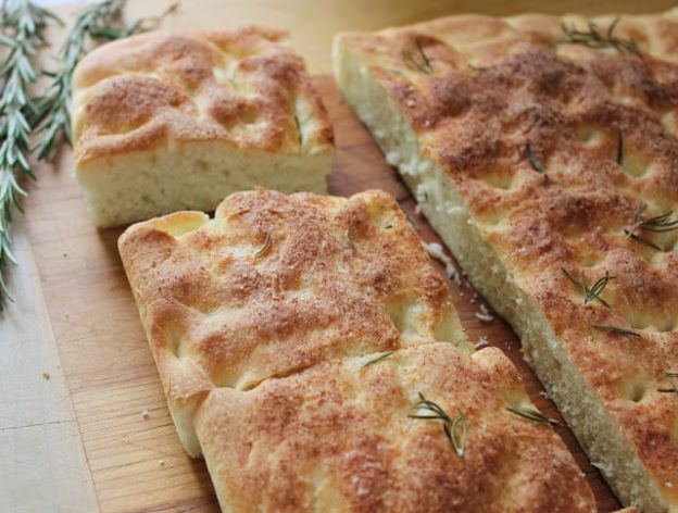 Homemade Focaccia Bread With Rosemary