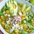 Pozole Verde De Pollo (Green Mexican Hominy and Chicken Soup)