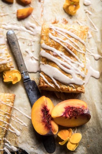 Brown Sugar Peach Puff Pastry Pop Tarts