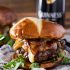 Whiskey glazed blue cheese burgers