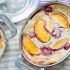 Fresh Peach and Raspberry Clafoutis