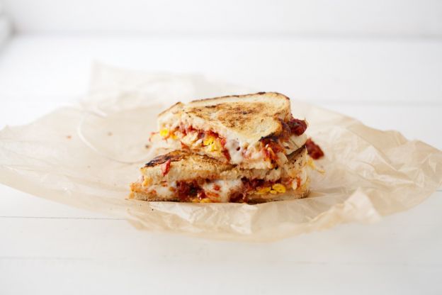 Roasted Tomato and Egg Grilled Cheese Sandwich