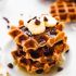 Banana Bread Waffles with Chocolate Chips