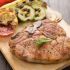 BBQ pork chop and sauteed cucumber