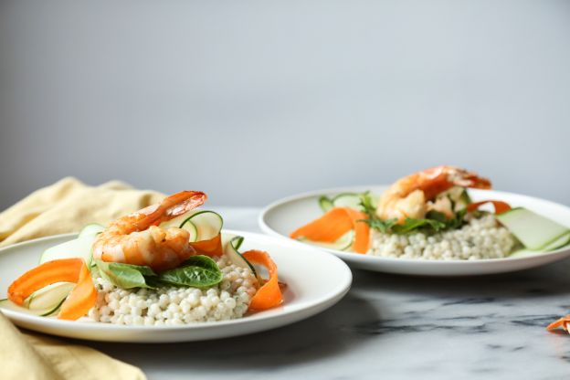 Shrimp and Couscous Salad with Yogurt Tarragon Sauce