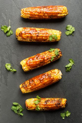 Grilled Corn With BArbecue Sauce