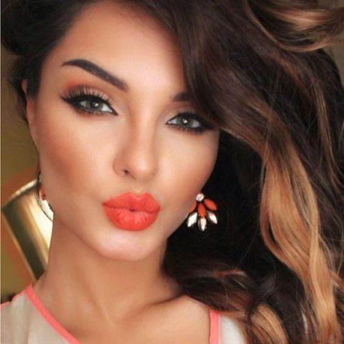 Orange coral lips