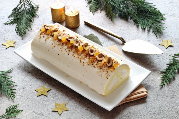 Butterscotch Hazelnut Yule Log