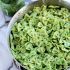 Arugula pesto with goat cheese