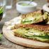 Pesto, spinach and avocado sandwiches