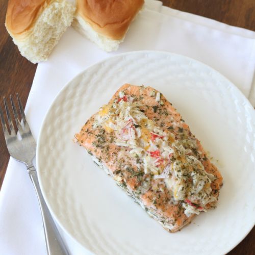 Crab-Stuffed Salmon