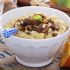 Hot millet bowl with dried fruits