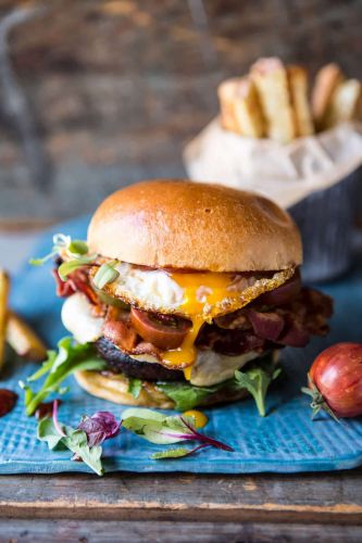 Cheddar Bacon Portobello Mushroom Burger
