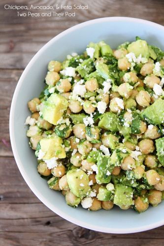 chickpea, avocado and feta salad
