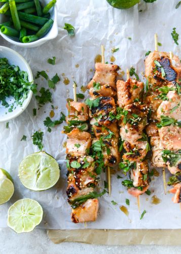 30-Minute Sweet Thai Chili Salmon Skewers