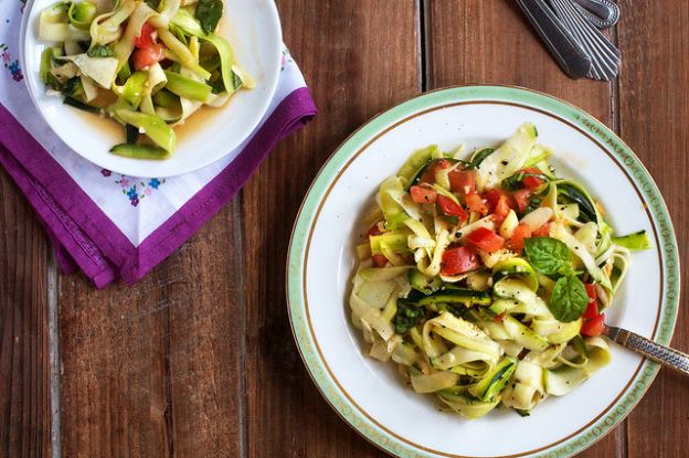 Salad Of Garlicky Zucchini Ribbons