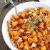 Roasted Butternut Squash with Balsamic, Blue Cheese and Pecans